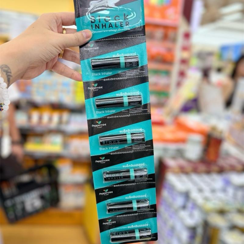 1 dây 6 ống hít mũi bạc hà đen Thái Lan