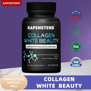 KAPENSTEND Collagen White Beauty Suplemen Pemutih Kulit dengan Kolagen Antioksidan Anti Penuaan 60 Kapsul untuk Kecantikan Alami