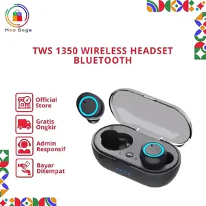 TWS1350 Wireless Headset Bluetooth 5.0 dengan Kotak Charger