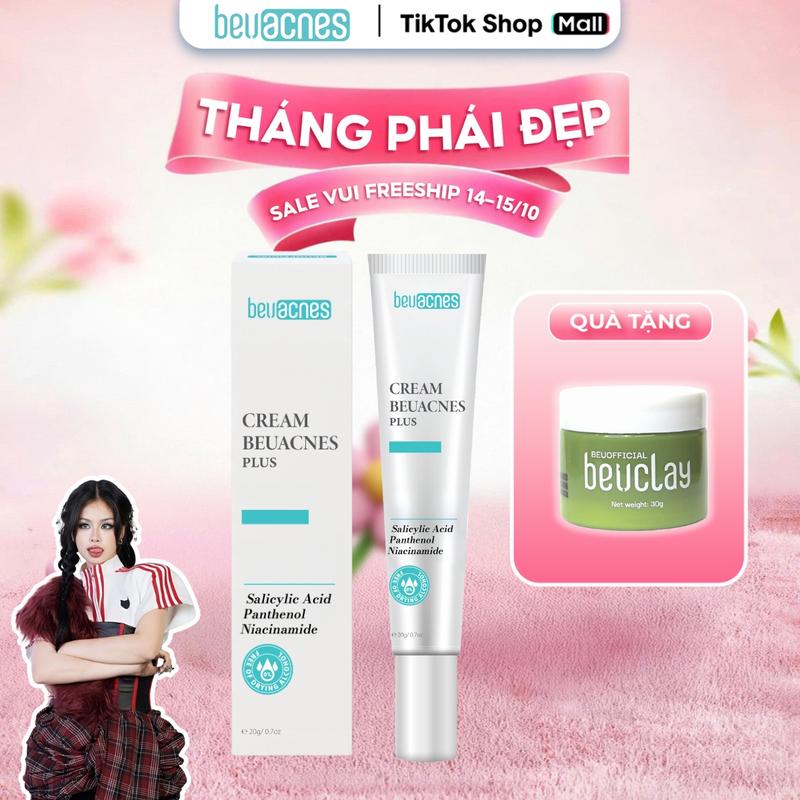 [MUA 1 TẶNG 1] - TML804 Tặng Mặt Nạ Đất Sét Dạng Hũ 30g Khi Mua Kem Mụn BEUACNES PLUS 15g- Giảm Mụn, Sáng Da, Mờ Thâm Mụn Nam Nữ, Làm Đẹp Da Women Skincare, thuốc bôi K Chăm Sóc Da Cho Bé Trà