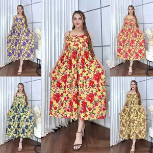 DRESS YUKENSI NAGITA MOTIF CUNDA LD 120 BAHAN RAYON ADEM