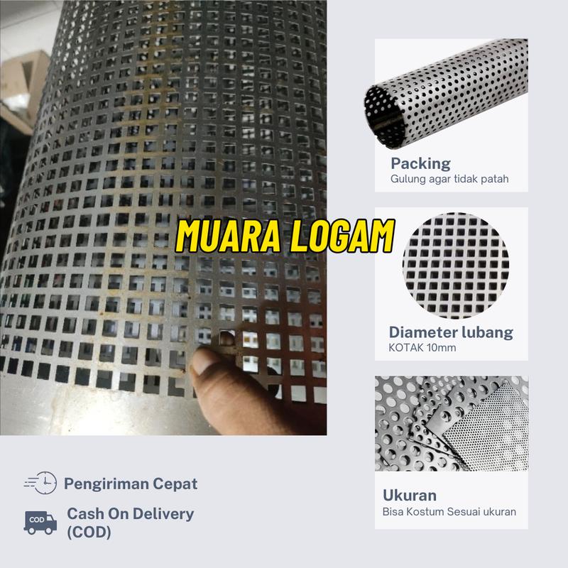 60 x 80 cm | RAM Speaker Model Plat Besi  Lobang Grill Speaker Mesh Cover Grill Pelindung Audio 3