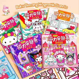 Gm Stiker Book Magnet Buku Mainan Quiet Book Busy Book Sanrio Kuromi Melody Cinnamoroll Mainan Edukasi Buku Aktifitas Anak Diy Handmade