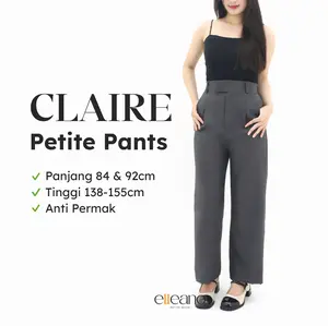 ELLEANO PETITE | Claire Pants - Petite Pants - Celana Panjang Kulot Highwaist - Celana Kerja Kantor Formal Wanita