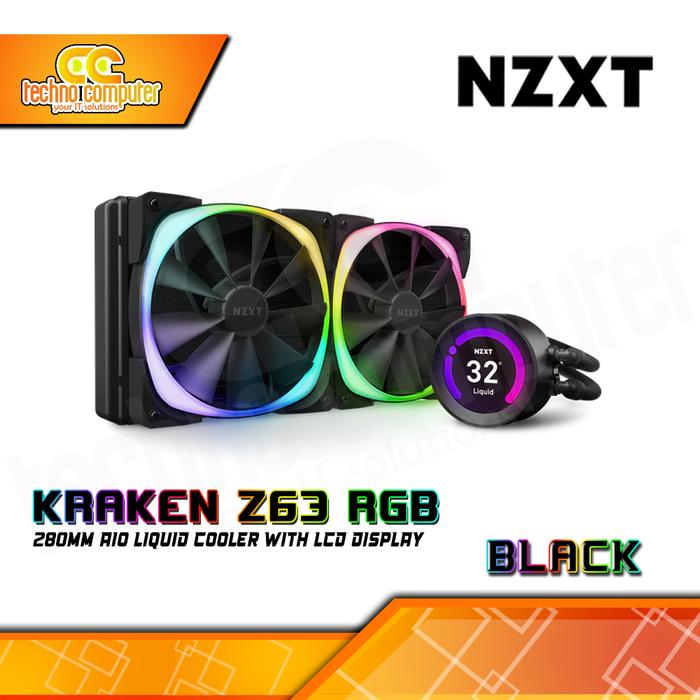 Gambar NZXT KRAKEN Z63 RGB - 280mm AIO Liquid Cooler with LCD Display dari Techno Computer Bali Kota Denpasar Tokopedia