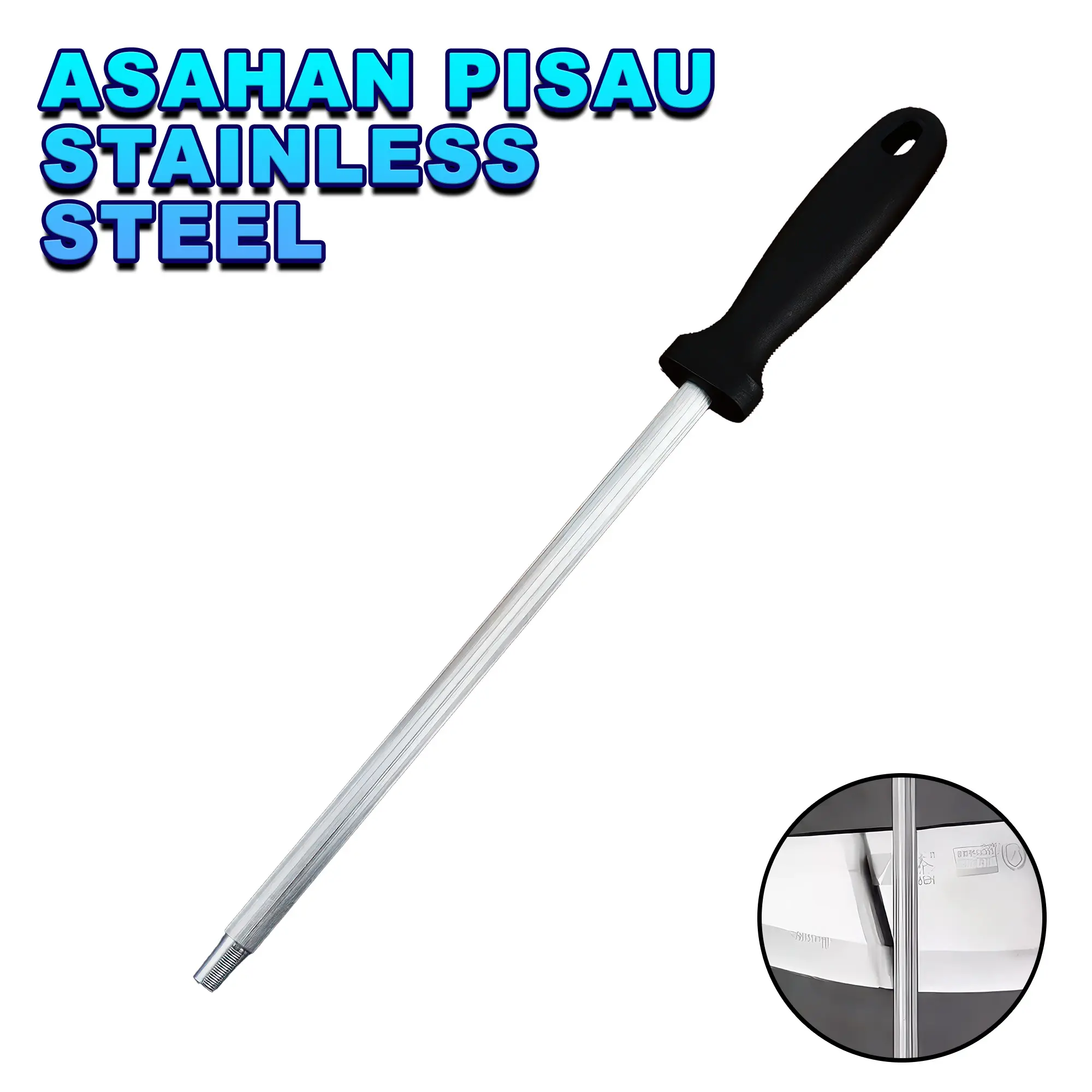 Asahan Pisau Stainless Steel  Asahan Pisau Stik Pengasah Pisau Dapur Stinless Steel Terbaru -WM-15