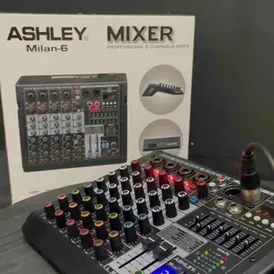 Mixer Ashley Premium 6 Original 6 Channel Bluetooth - Usb With Soundcard Besst Seller Pasti Diskon