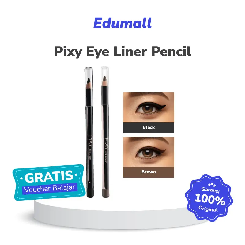PIXY Eyeliner Pencil Black Brown Eyeliner Pensil BPOM Edumall