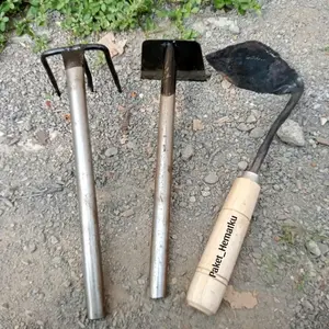 PAKET HEMAT ISI 3 PCS CANGKUL GARUK RUMPUT KORED BERKEBUN SEKOP TAMAN MINI SEDANG STAINLESS