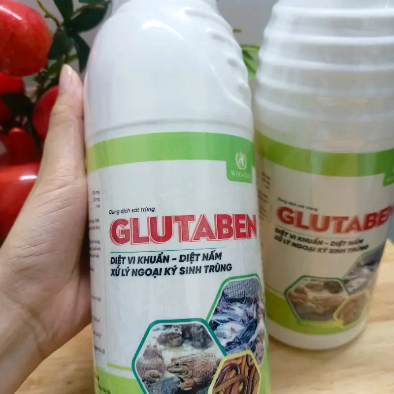 GLUTABEN_Diệt khuẩn, nấm, xử lý ngoại ký sinh trùng _chai 1 lít 1