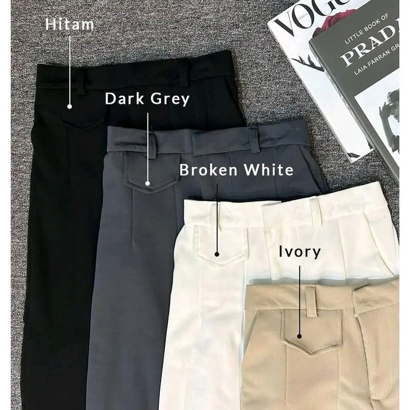 Oro Pants Knitt Premium // Loose Pants Wanita// Celana kerja wanita Casual Cewek Basic Panjang Kantor 7
