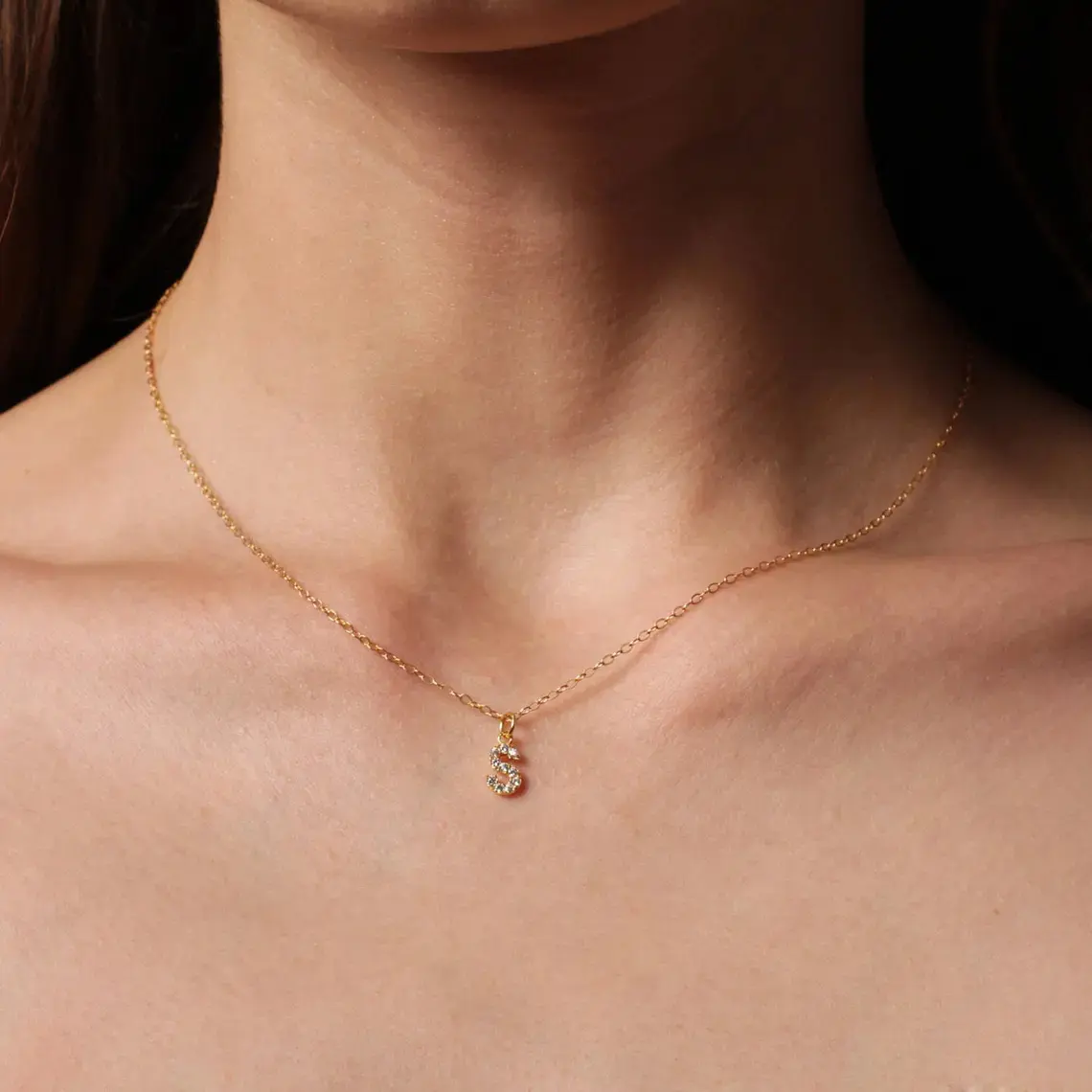 Snug&Co • Necklace Stainless Steel Liontin Zircon Kalung Serut