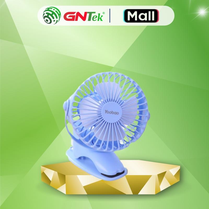 Quạt tích điện đế kẹp mini để bàn YOOBAO F04 6400 mAh Xoay 720 độ đế kẹp đa năng Desktop Clip Fan, kèm Phụ Kiện cáp sạc Mobile