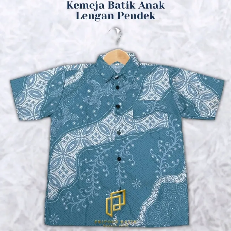 Baju Batik Anak Laki-laki Umur 2-13 Tahun Terbaru - Atasan Seragam Hem Kemeja Lengan Pendek Anak Cowok Laki-laki Modern Stylish Premium Kekinian Best seller 2025 - Fashion 3