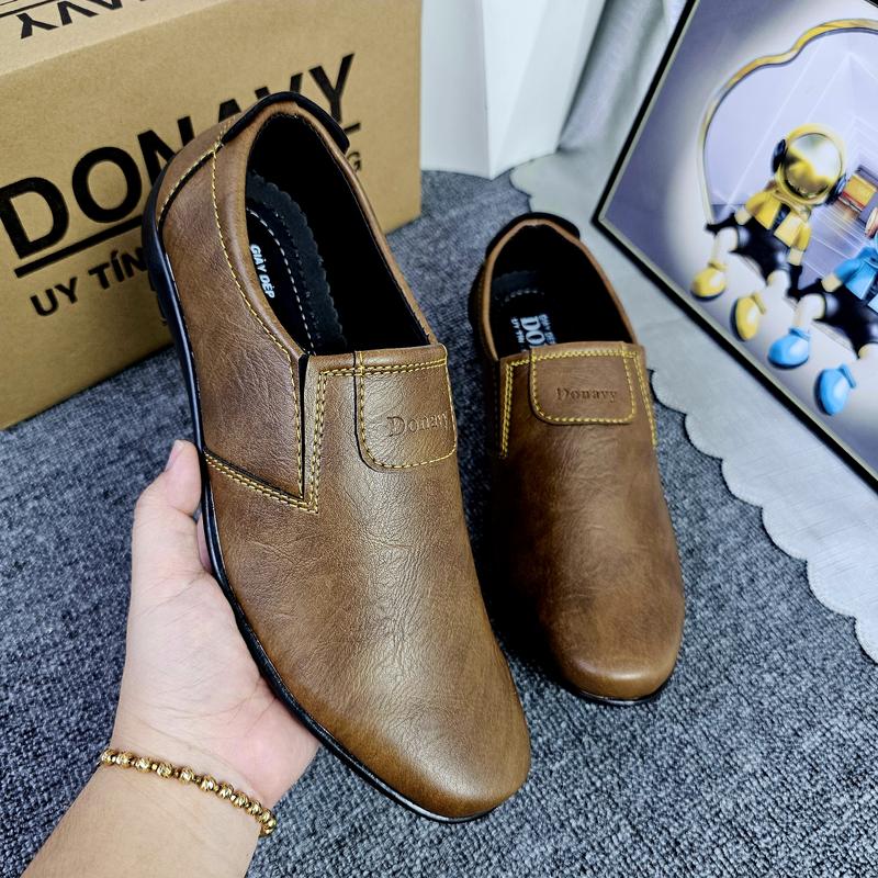 Giày Lười Nam Da DONAVY Cao Cấp Da Chống Nhăn Hàng Full Box Chất Lượng D.GLS