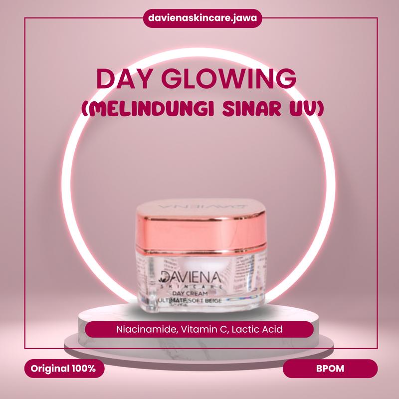 [Pusat Jawa] Day Cream Glowing Series Daviena Skincare Mencerahkan Wajah 1