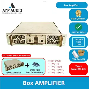 Box power amplifier class D 18x13 cm, tpa 3110, Tpa3116d2, smps bisa masuk free baut