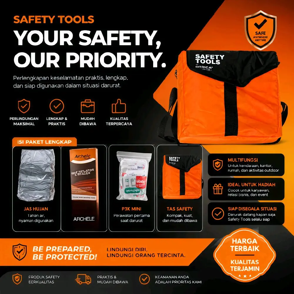 Honda SAFETY TOOLS ORIGINAL Honda Alat Keamanan Kendaraan Asli Kompatibel dengan Berbagai Model Honda Bahan Original Perlindungan Ekstra Praktis