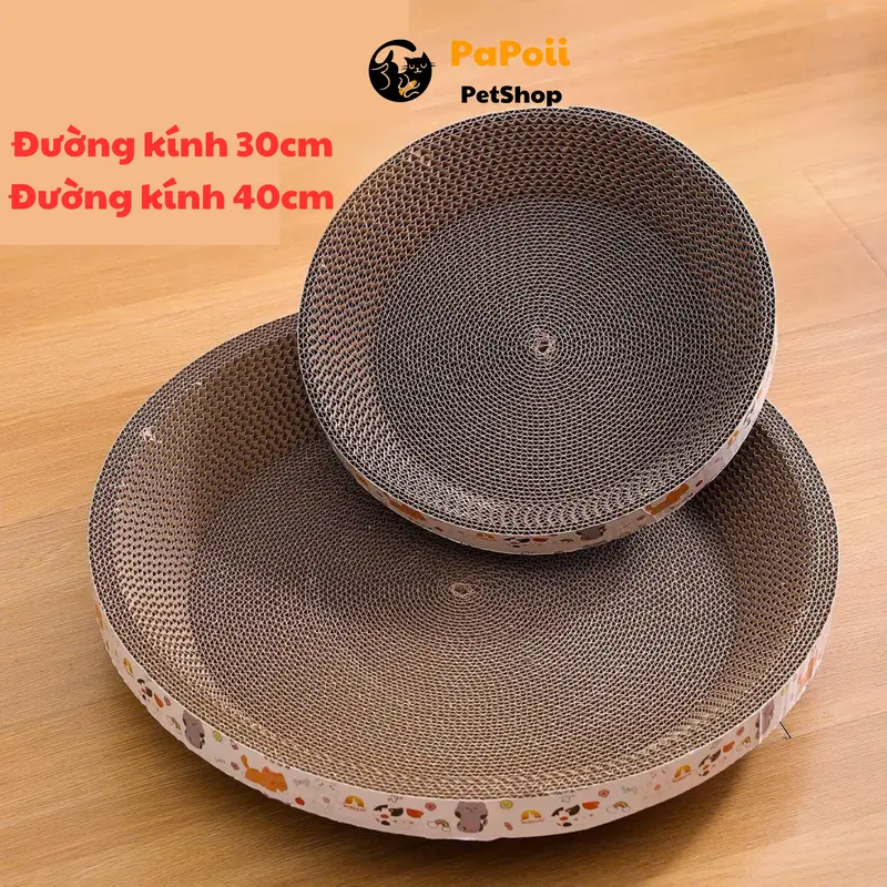 Bàn Cào Móng Cho Mèo Hình Tròn, Ổ Cào Móng Cho Mèo Đường Kính 30cm/40cm 4