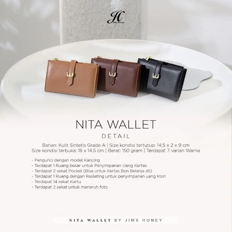 JIMS HONEY NITA WALLET,dompet nita cantik (new arrival) 0