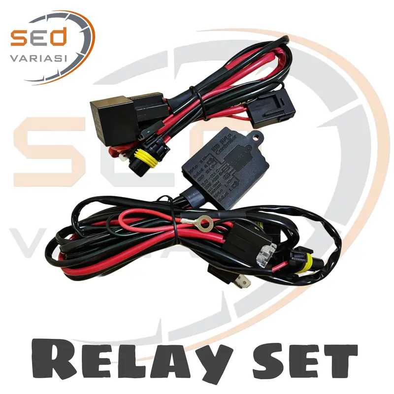PREMIUM KABEL RELAY SET LAMPU MOTOR MOBIL LED & HID H4 HI LOW / BILED PROJECTOR 3