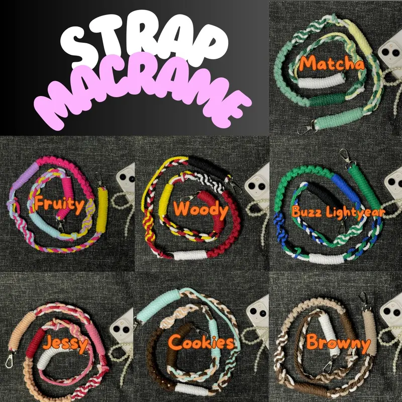 Asfour - Mini Puffy Bundle + Tali Macrame Hand Sling bag Hologram Wanita 3