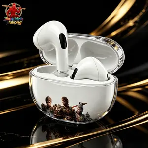 Black Myth Wukong Bluetooth TWS Earbuds Noise Cancelling ANC • Smart Touch Control • Panggilan Jernih HD • IPX5 Tahan Air • Baterai Tahan Lama | Cocok untuk Gaming, Olahraga, Travel & Penggunaan Sehari-hari | iPhone & Android