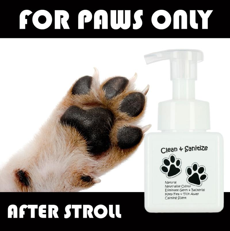 Product Introduction of Paws Cleaner, Clean, Sanitize, Deodorizer, Keep Ticks & Fleas Away. 0