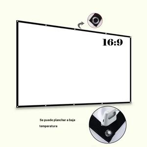 Pantalla de proyector plegable y portátil, pantalla de proyector lavable (1 unidad) para uso en casa, oficina o al aire libre, pantalla de proyector de películas HD para uso al aire libre