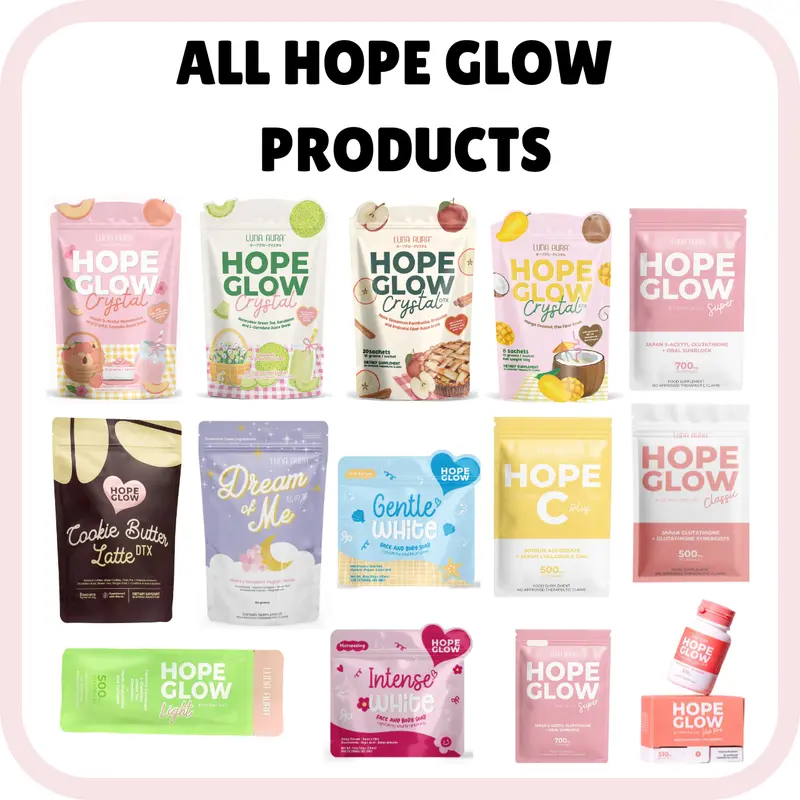 luna aura glutathione Hope Glow 30 Capsules (New Packaging) LUNA AURA Hope Glow Skin