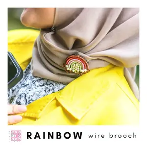 Exobrooch Rainbow Wirebrooch | Brooch | Pelangi | Elegan | Aksesoris Hijab