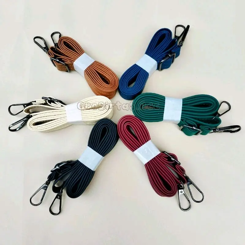 Tali Tas Selempang Kulit Sintetis/Sling bag Pengait Hitam/Black accesories Super Tebal Wanita Pria 8