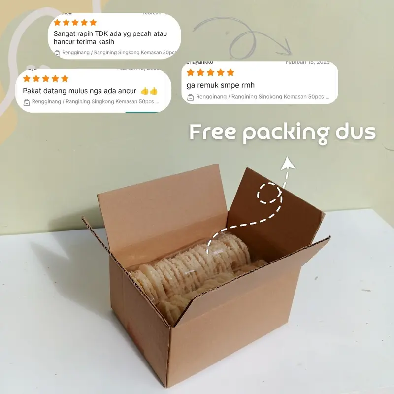 Rengginang / Rengining Singkong Isi 30pcs Mentah Asin Gurih siap goreng | cemilan food Snack 3