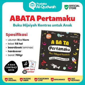 Best Seller ABATA PERTAMAKU Board Books Wipe Clean Tulis Hapus || Abata Pertamaku II Buku Edukasi anak 1-3 tahun II Hijaiyah Pertamaku  II Buku Hijaiyah Kontras Bayi & Balita