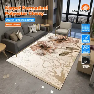 Koko Karpet - Karpet Lantai Polyester Glossy Jumbo Ukuran 300x200cm Bahan Polyester Glossy/ Karpet Lantai Mewah