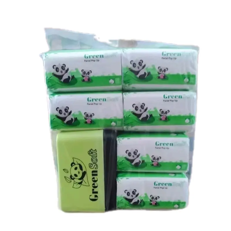 Tisu Meja Green Soft tissu kecil Isi 6pcs + Tempat Gratis - Putih, Hijau 1
