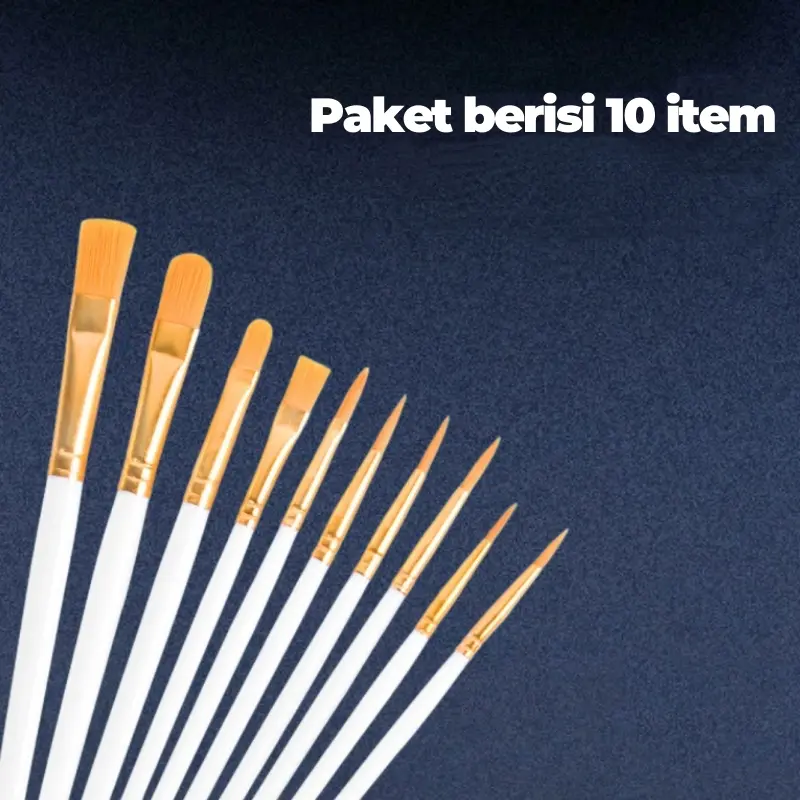 MW Kuas Lukis Set ARTIS BRUSHES / Kuas Lukis 1 Set Lengkap Murah 4
