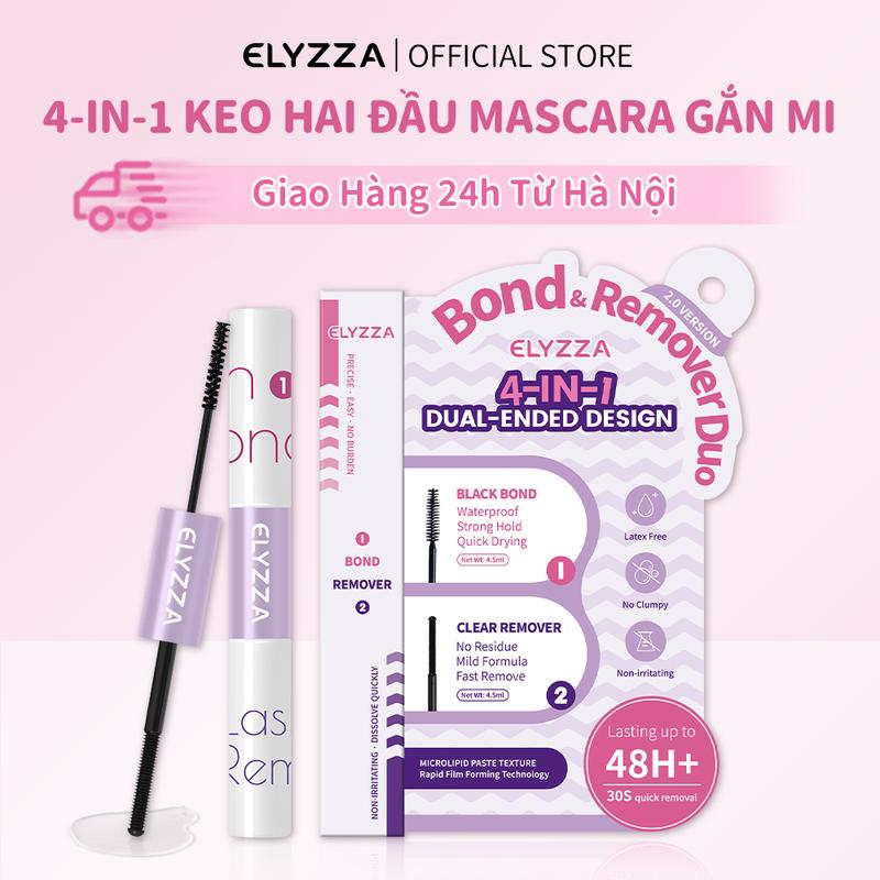   Gửi Từ Hà Nội  Keo Hai Đầu Mascara Gắn Mi 4-In-1 ELYZZA Keo Dán Mi Giả Và Tẩy Trang Mi &Tẩy Keo Rất Giàu Chất Lỏng Định Hình Để Định Hình Lông Mi Mà Không Bị Vón Cục Và Có Thể Nhanh Chóng Bám Dính Vào Lông Mi 