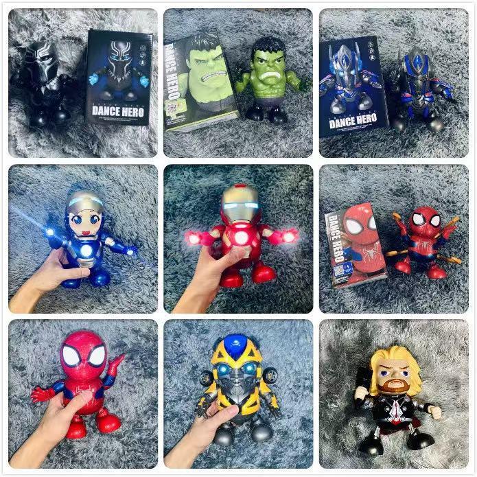 Product Introduction of Dancing Optimus Prime Spider man  Light Music Electric Toys 20