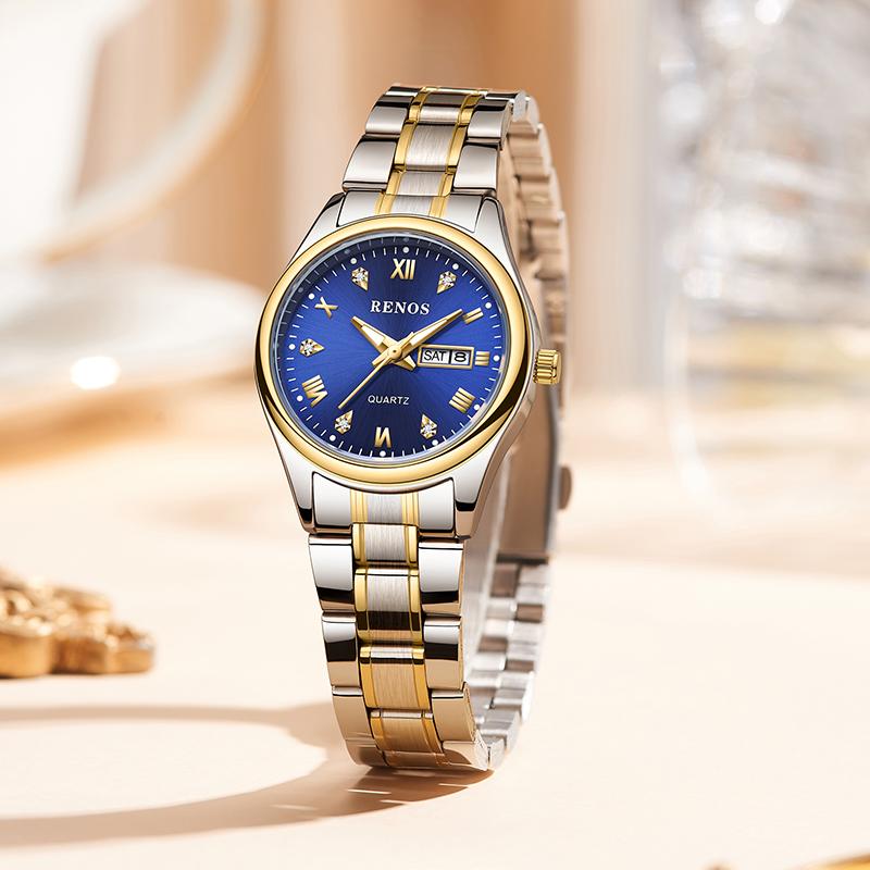 Đồng Hồ Thạch Anh, RENOS, Phong Cách Cổ Điển 7235-1, Thời Trang Mới, Thiết Kế Đơn Giản, Cao Cấp, Khí Quyển, Dành Cho Nữ, Chính Hãng, Thường Ngày, Quyến Rũ Và Thanh Lịch, Không Thấm Nước