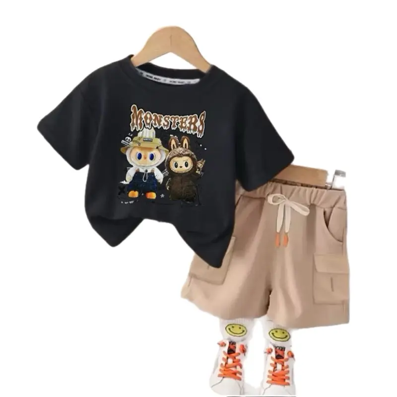 Setelan Anak Laki-laki Usia 1-5 Tahun Labubu -- Baju Anak Cowok Labubu Monsters Lucu -- COD GRATIS ONGKIR 0