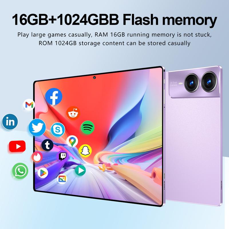 Tablet Smart S13 Asli Baru - Layar OLED 12,8 inci, RAM 16GB + Penyimpanan 1TB, Mouse Gratis, Resolusi 2.5K, Kecepatan Refresh 120Hz, Kamera Ganda 24MP + 48MP, Prosesor MTK 6799 10-Inti, Baterai 8800mAh, Android 13 5