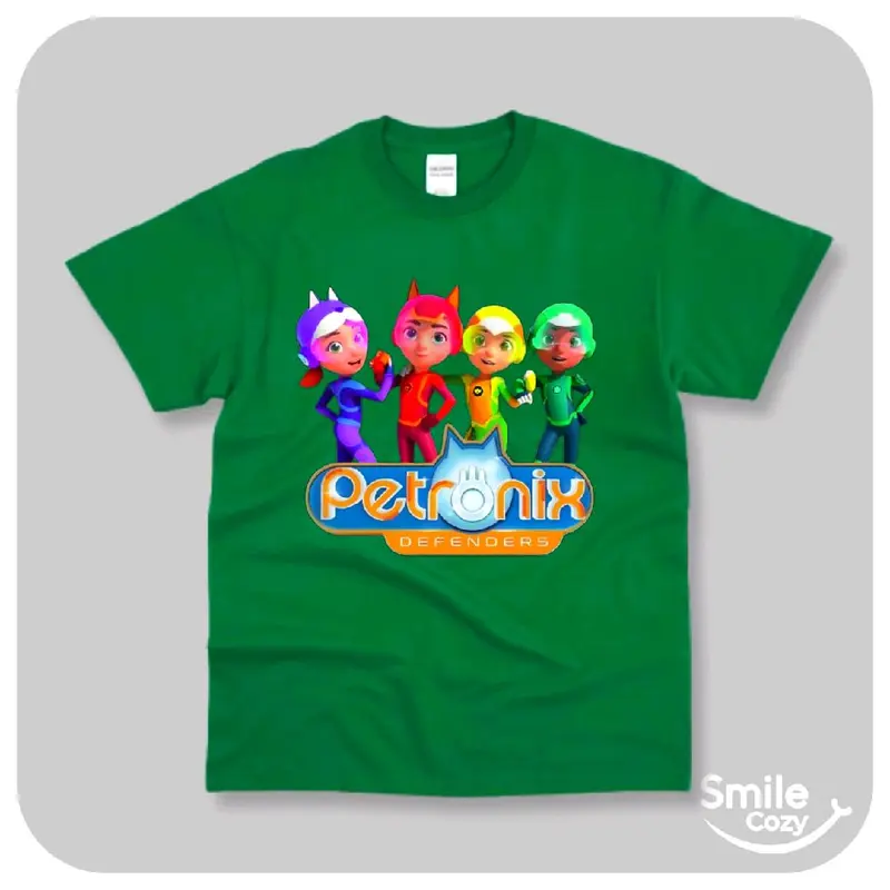 Kaos anak laki laki dan perempuan lengan pendek motif petronix gambar sablon populer pakaian t shirt baju katun premium usia 2 sampai 10 tahun fashion unisex kekinian viral terlaris 0