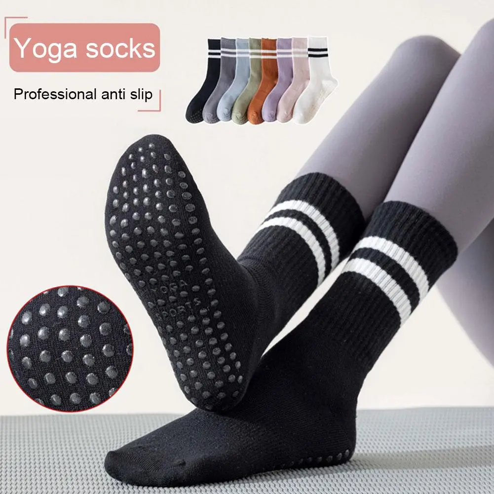 Anti Slip Sports Socks Mid-tube Yoga Socks Pilates Ballet Socks For Women Fitness Exercise Dance