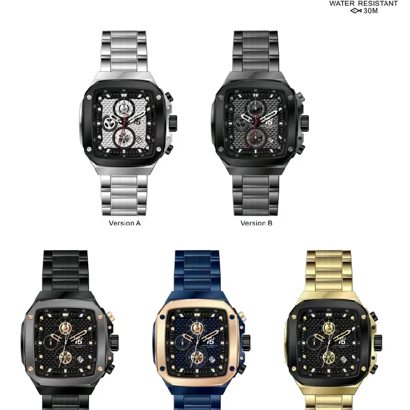 Jam Tangan T5 H 4110G Original Nautilus Case dengan Finishing Polished - Stopwatch, Stainless 5