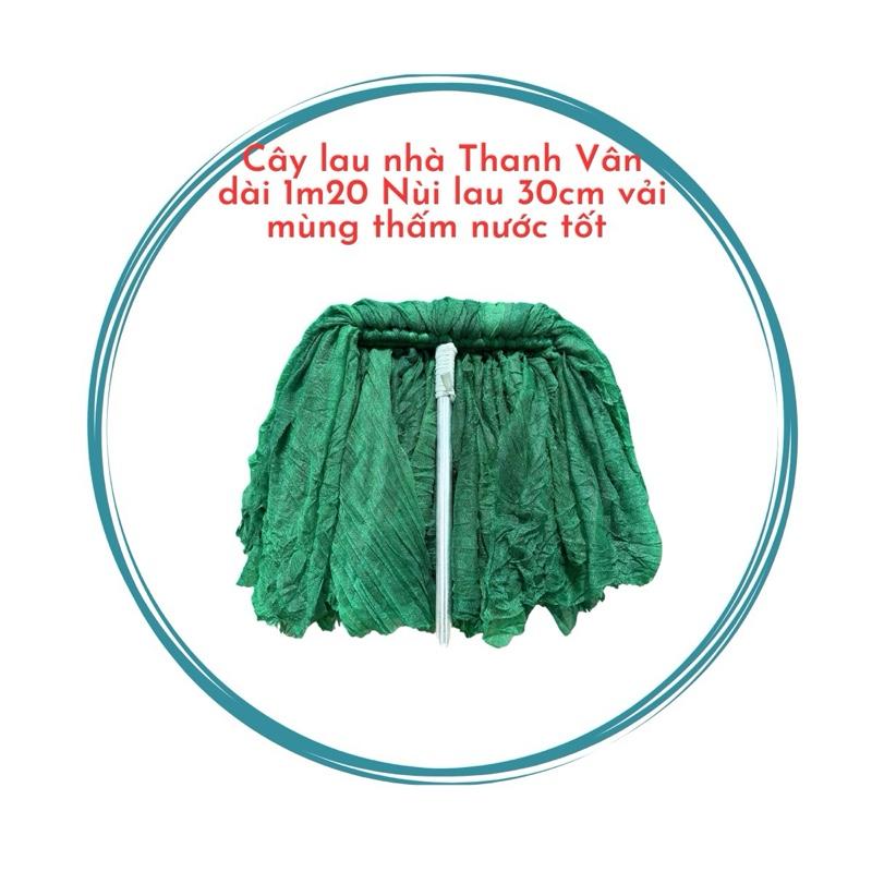  Cây Lay nhà Vải Mùng Màu Xanh Rêu 3 Cán Thép Dài 1m20 Lau Nhà Nhanh Sạ 