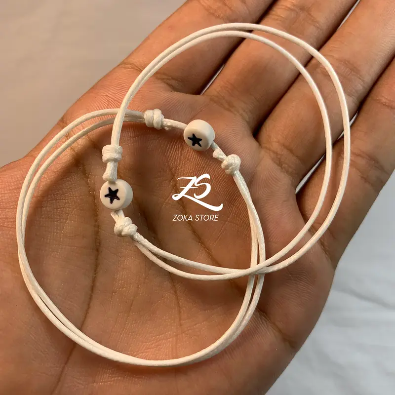 Gelang Bintang Tali Korea Putih - Pria Wanita 1
