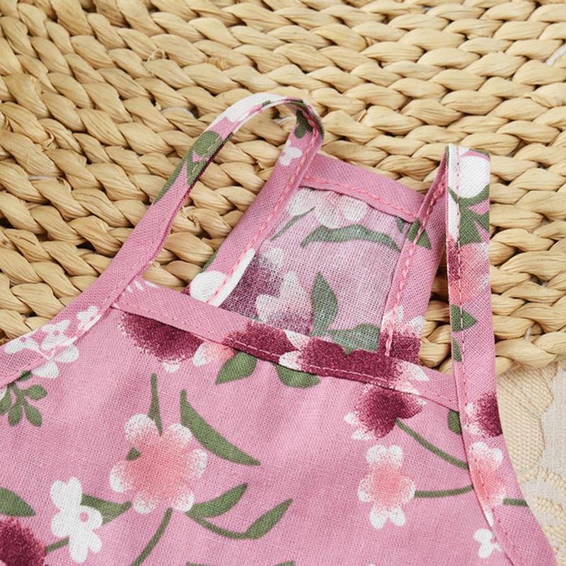 Summer Pet Dress Flowers Printing Ribbon Clothes Puppy Dogs Cats Princess Dress Summer Pet Cat Fair Maiden Skirt #426560 2