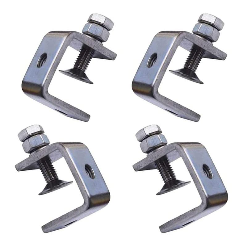 Product Introduction of Pack of 4 304 Stainless Steel C-Clamp Tiger Clamp Woodworking Clamps Heavy Duty C Clamp with Wide Jaw Openings 1