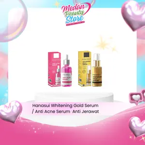 Hanasui Whitening Gold Serum 20mL (Emas) / Anti Acne Serum 20mL Anti Jerawat (PINK)